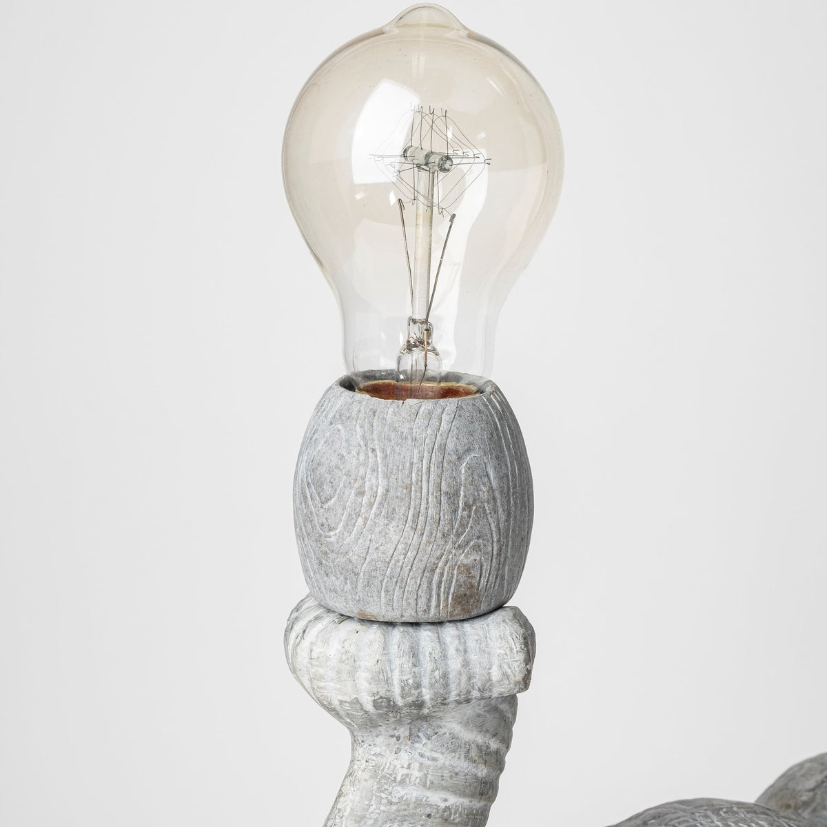 Tantor Gray Resin Elephant Calf Table Lamp - Ornate Home