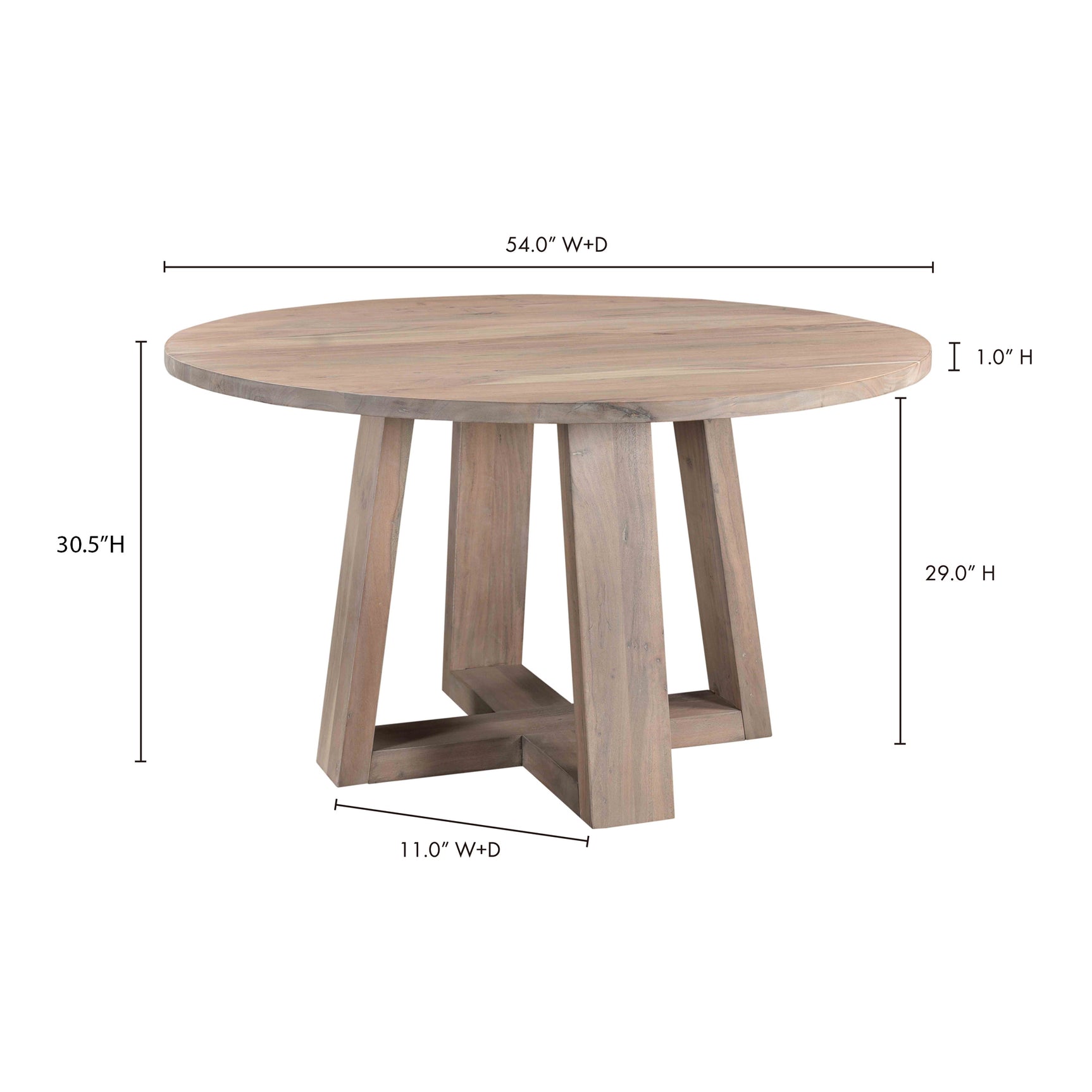 Tanya Grey Dining Table (Round) - Ornate Home