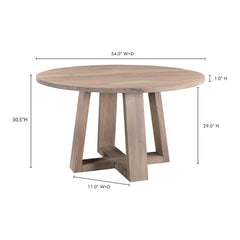 Tanya Grey Dining Table (Round) - Ornate Home