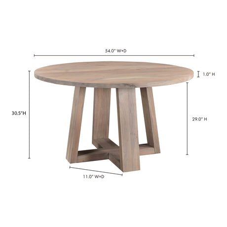 Tanya Grey Dining Table (Round) - Ornate Home