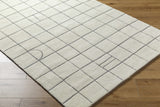 Tanya Pearl White Grid Wool Rug - Clearance - Ornate Home