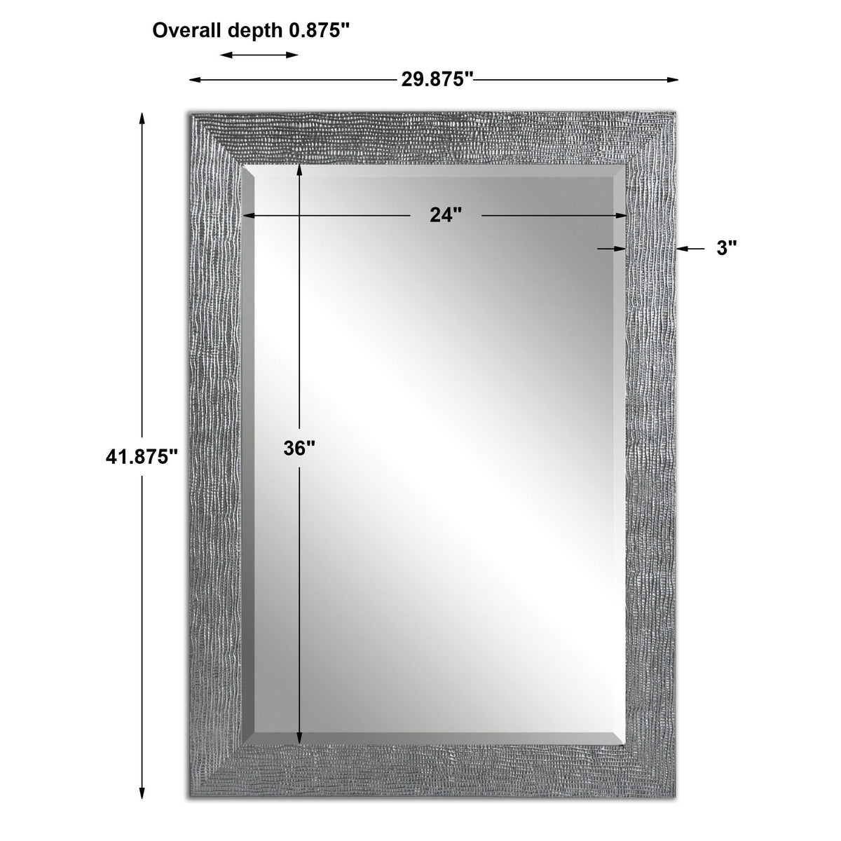 Tarek Silver Mirror - Ornate Home