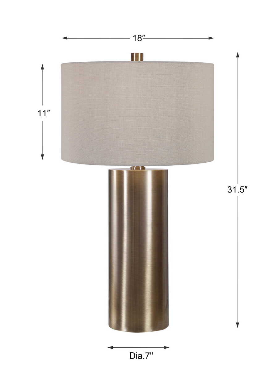 Taria Brushed Brass Table Lamp - Ornate Home