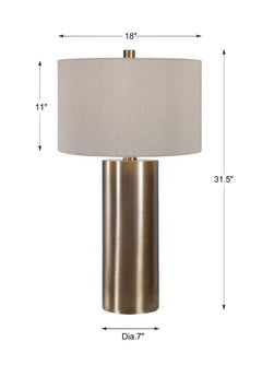 Taria Brushed Brass Table Lamp - Ornate Home