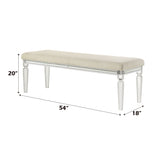 Tarian Pearl White Bench - Ornate Home