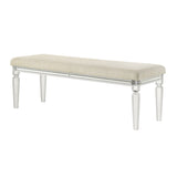 Tarian Pearl White Bench - Ornate Home