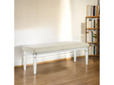Tarian Pearl White Bench - Ornate Home