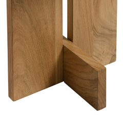 Tarin Natural Acacia Wood and Marble Side Table - Ornate Home