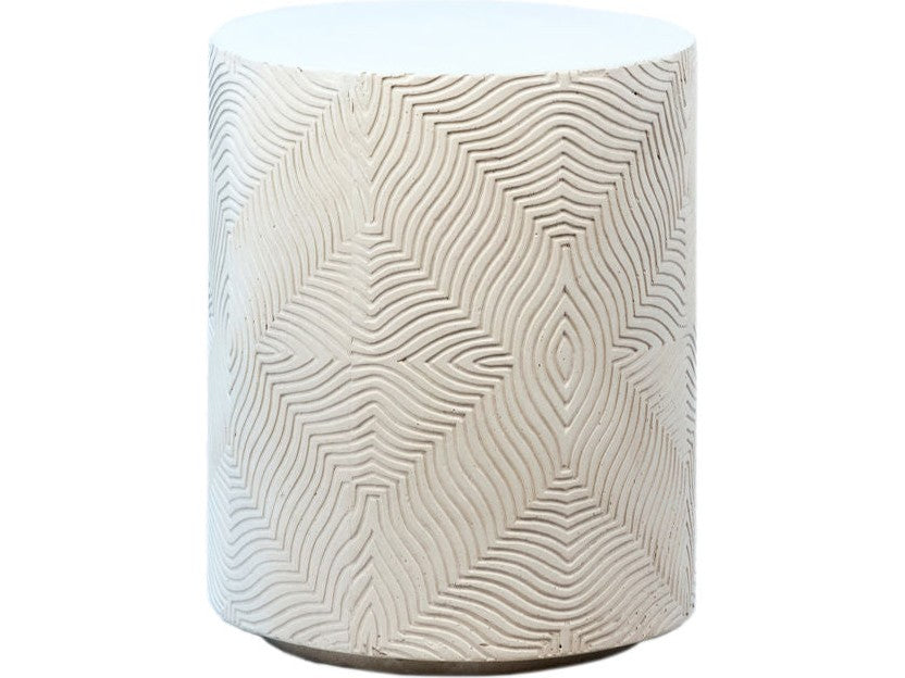 Tarita White Outdoor Side Table - Ornate Home