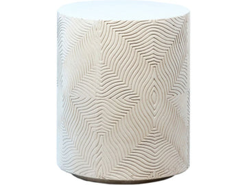 Tarita White Outdoor Side Table - Ornate Home