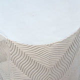 Tarita White Outdoor Side Table - Ornate Home