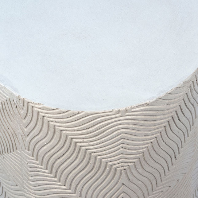 Tarita White Outdoor Side Table - Ornate Home