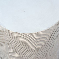 Tarita White Outdoor Side Table - Ornate Home
