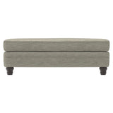 Tarleton Grey Fabric Ottoman - Ornate Home