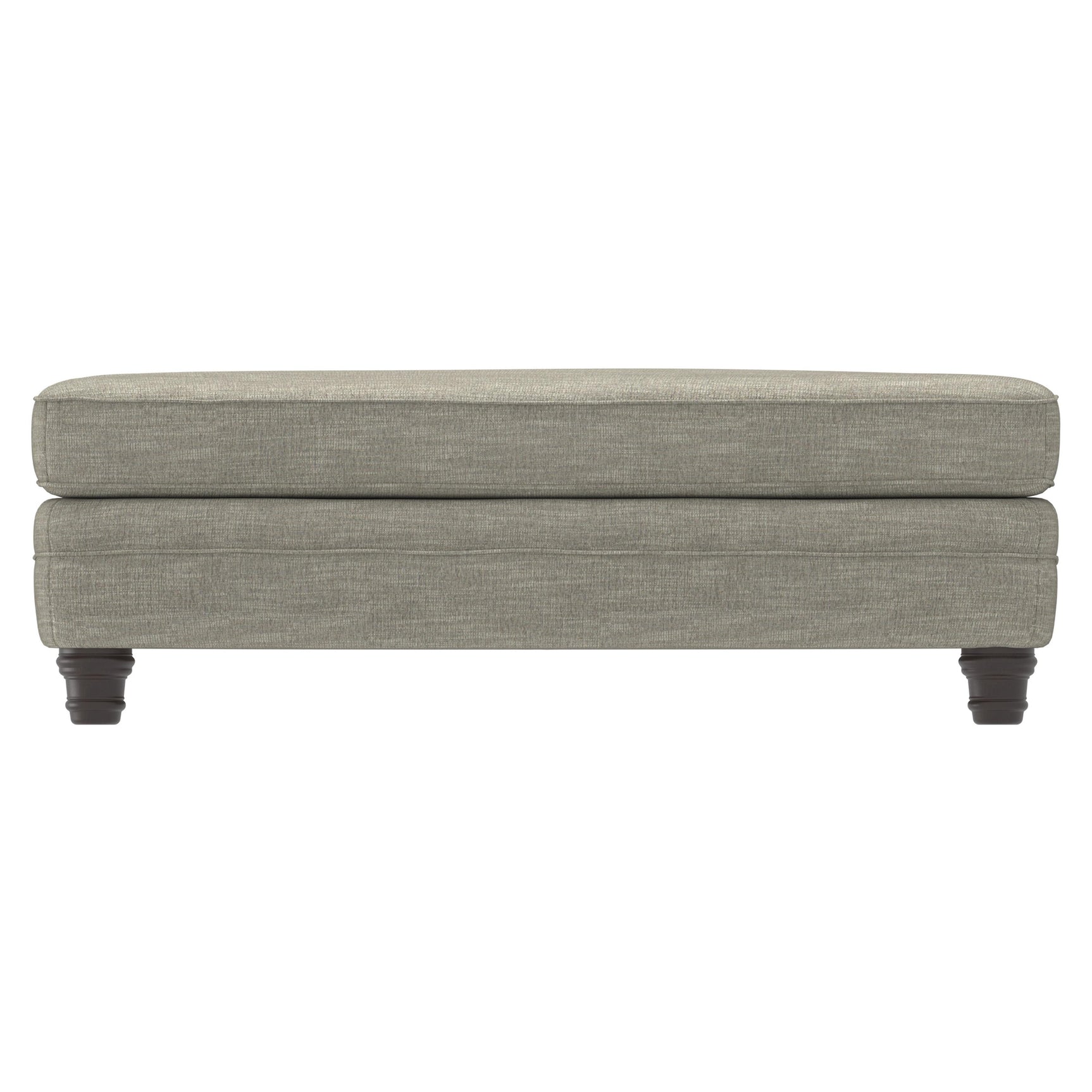 Tarleton Grey Fabric Ottoman - Ornate Home