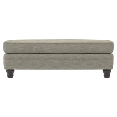 Tarleton Grey Fabric Ottoman - Ornate Home