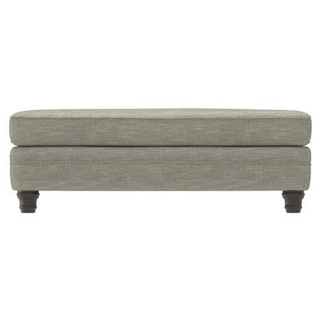 Tarleton Grey Fabric Ottoman - Ornate Home