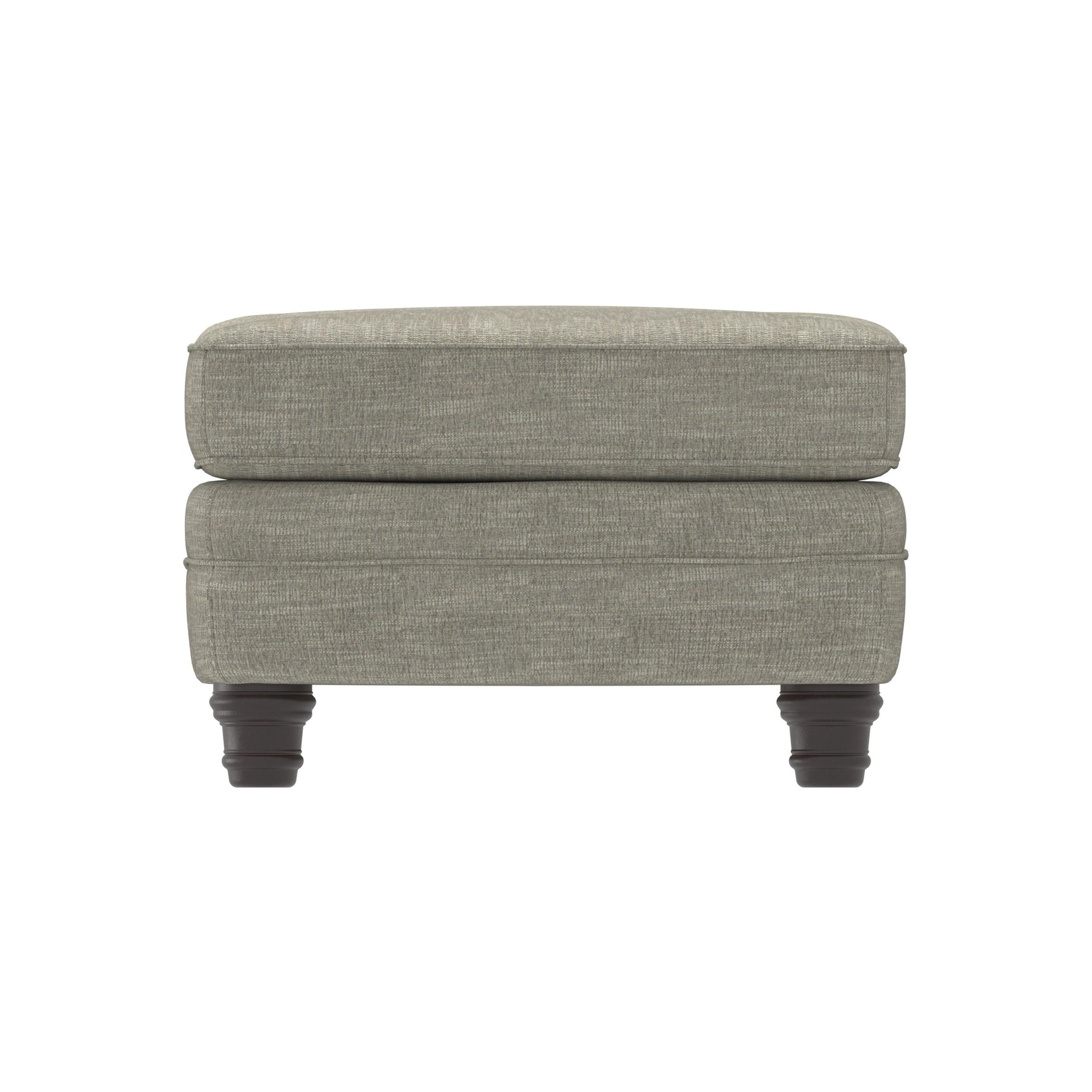 Tarleton Grey Fabric Ottoman - Ornate Home