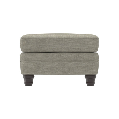 Tarleton Grey Fabric Ottoman - Ornate Home
