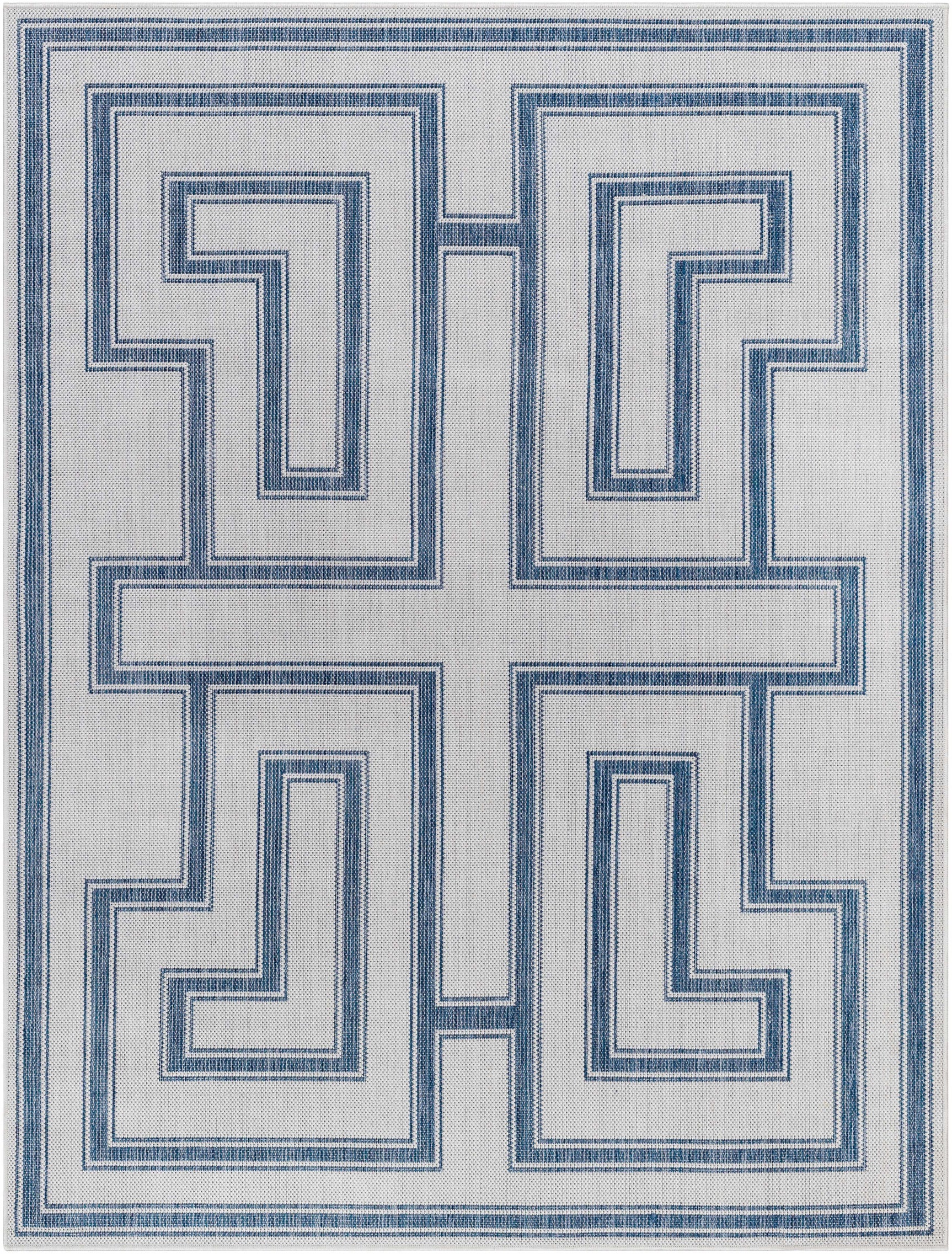 Taro Blue & Gray Outdoor Area Rug - Clearance - Ornate Home