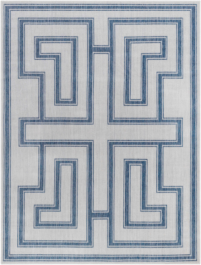 Taro Blue & Gray Outdoor Area Rug - Clearance - Ornate Home