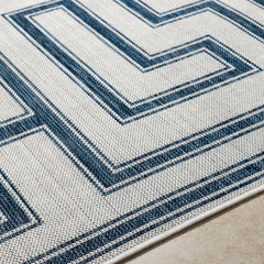 Taro Blue & Gray Outdoor Area Rug - Clearance - Ornate Home