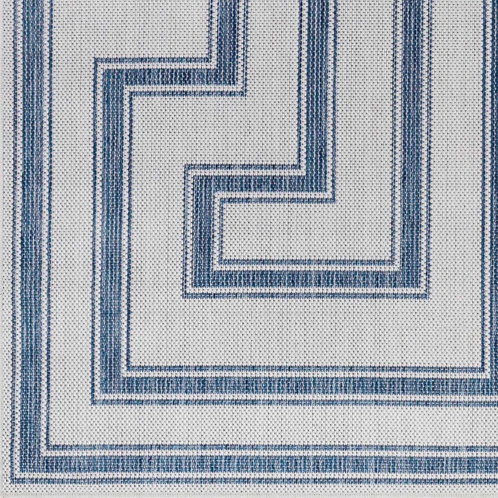 Taro Blue & Gray Outdoor Area Rug - Clearance - Ornate Home
