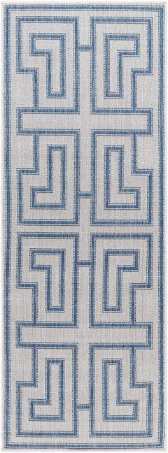 Taro Blue & Gray Outdoor Area Rug - Clearance - Ornate Home
