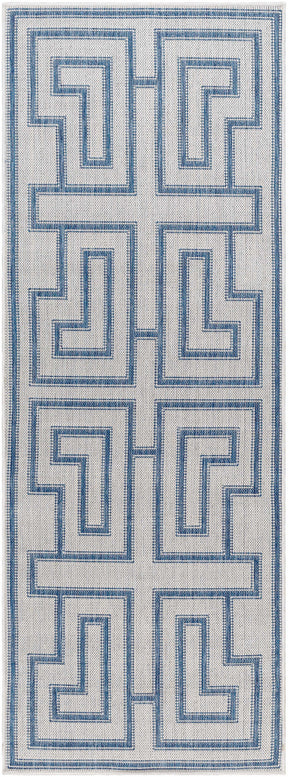 Taro Blue & Gray Outdoor Area Rug - Clearance - Ornate Home