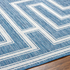 Taro Blue Outdoor Area Rug - Clearance - Ornate Home