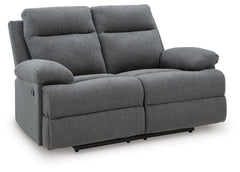 Tarrant Charcoal Reclining Loveseat - Ornate Home