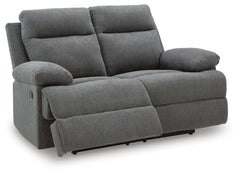 Tarrant Charcoal Reclining Loveseat - Ornate Home