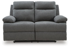 Tarrant Charcoal Reclining Loveseat - Ornate Home