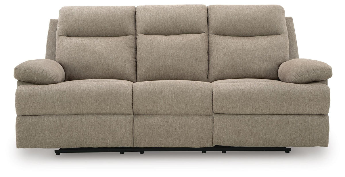 Tarrant Mocha Reclining Sofa with Drop Down Table - Ornate Home