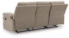 Tarrant Mocha Reclining Sofa with Drop Down Table - Ornate Home