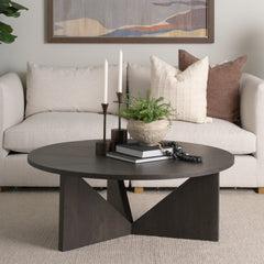Tarro Brown Wood with Triangle Legs Coffee Table