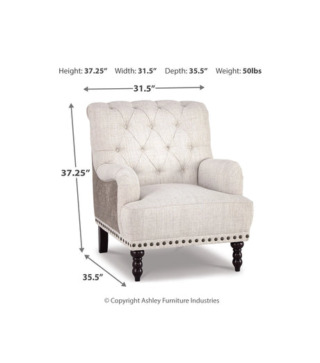 Tartonelle Ivory/Taupe Accent Chair - Ornate Home