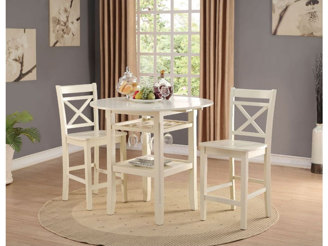 Tartys Cream Counter Height Table - Ornate Home
