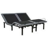 Tasca Black / Grey 2-Piece Split Eastern King Dual-motor Adjustable Bed Base - Ornate Home