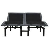 Tasca Black / Grey 2-Piece Split Eastern King Dual-motor Adjustable Bed Base - Ornate Home