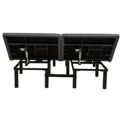 Tasca Black / Grey 2-Piece Split Eastern King Dual-motor Adjustable Bed Base - Ornate Home