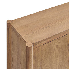 Taschen Weathered Oak/Natural 4-Door Wood Sideboard Cabinet - Ornate Home