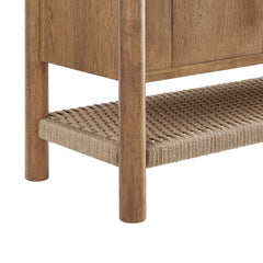 Taschen Weathered Oak/Natural 4-Door Wood Sideboard Cabinet - Ornate Home