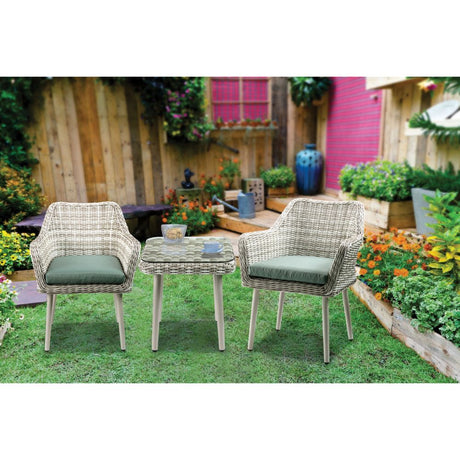 Tashay Green & Beige Patio Bistro Set 3pc Set - Ornate Home