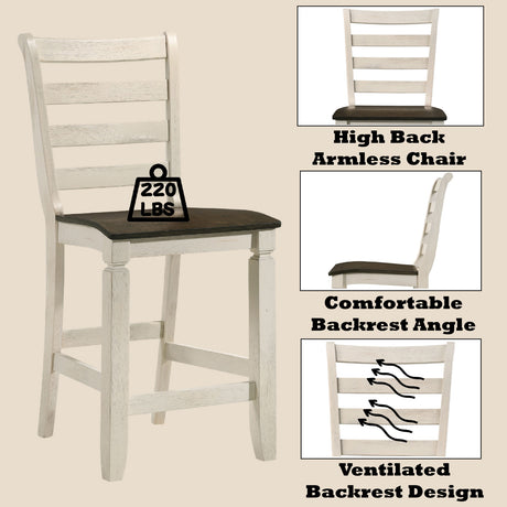 Tasnim Counter Height Chair (Set-2) - Ornate Home