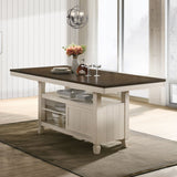 Tasnim Oak/Antique White Counter Dining Table - Ornate Home