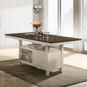 Tasnim Oak/Antique White Counter Dining Table - Ornate Home