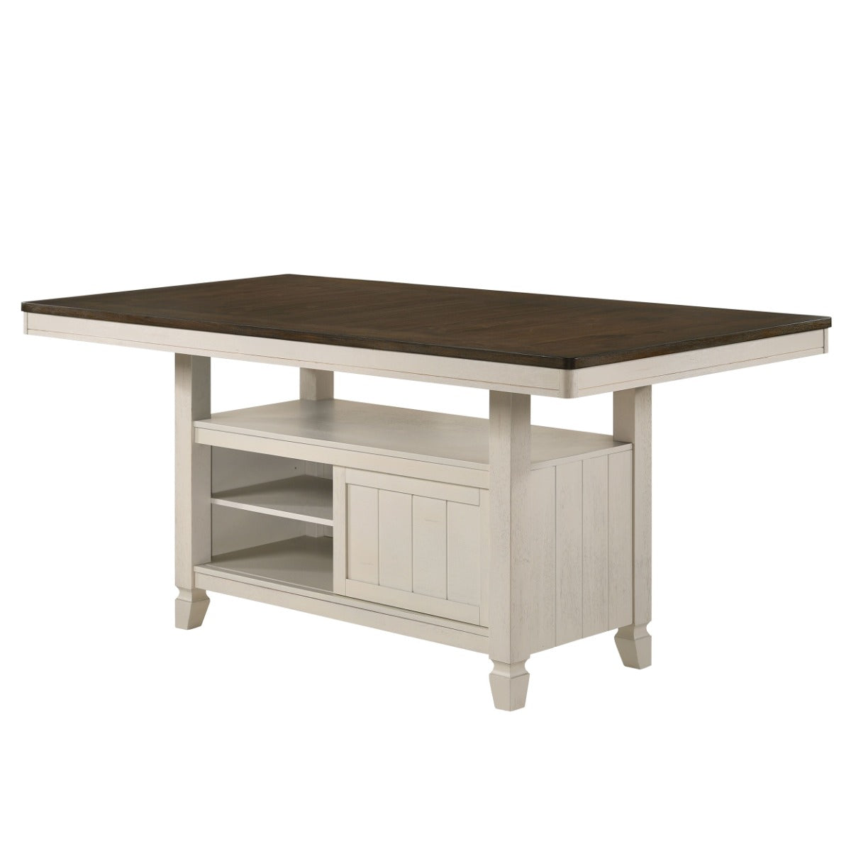 Tasnim Oak/Antique White Counter Dining Table - Ornate Home