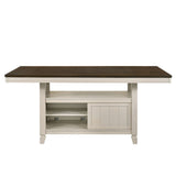Tasnim Oak/Antique White Counter Dining Table - Ornate Home