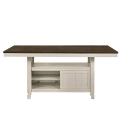 Tasnim Oak/Antique White Counter Dining Table - Ornate Home